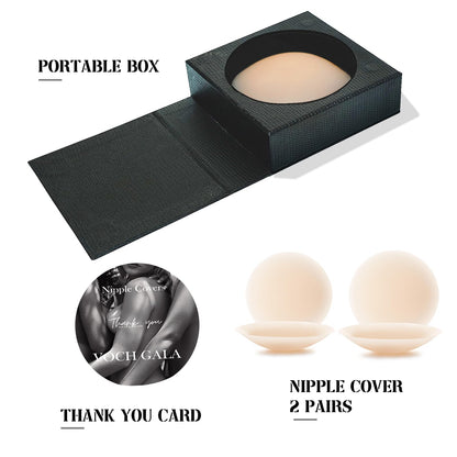2 Pairs Seamless Bra Silicone Nipple Pasties Women Sticky Breast Petals