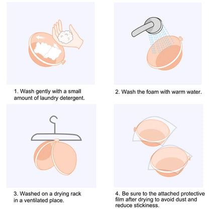 2 Pairs Sticky Bra Strapless Adhesive Invisible Push up Bra for Women