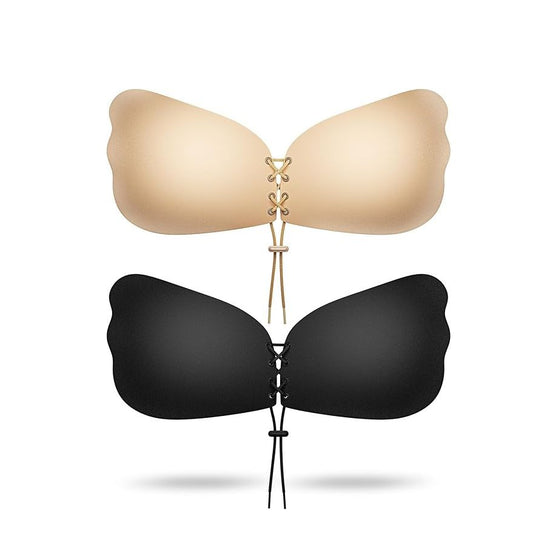 2 Pairs Sticky Bra Strapless Adhesive Invisible Push up Bra for Women