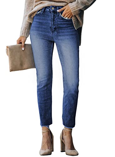 Women's Skinny Jeans Stretch Trendy Pants Straight Leg Jeans