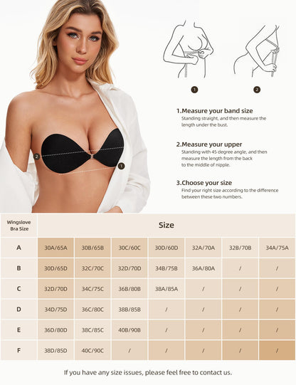 Adhesive Strapless Bra for Women Sticky Invisible Push up Silicone Bra