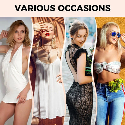 Adhesive Strapless Sticky Bra Invisible Push Up for Backless Dress