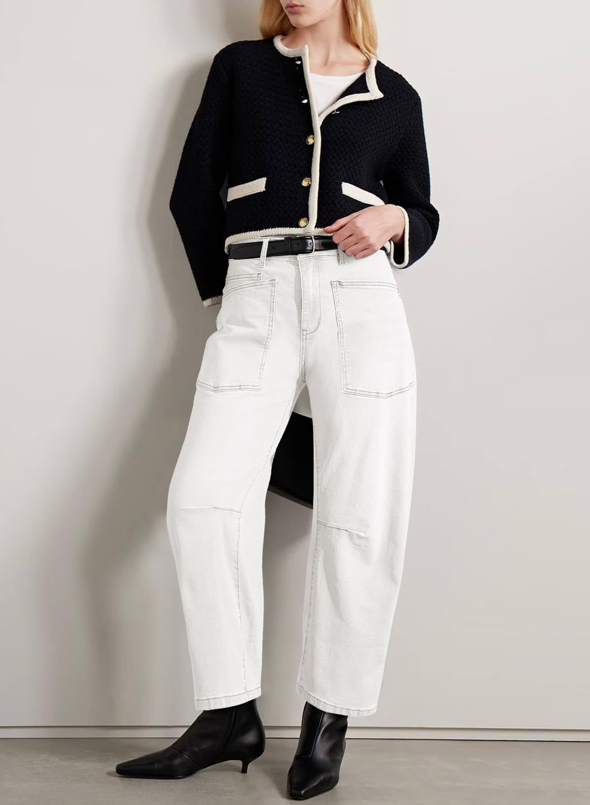 Barrel Jeans for Women High Waisted Wide Leg Baggy Denim Trouser Jeans