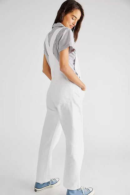 Denim Overalls Jumpsuit Rompers Women Y2k Baggy Bib Long Pants Jeans Streetwear