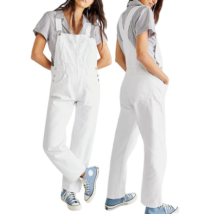 Denim Overalls Jumpsuit Rompers Women Y2k Baggy Bib Long Pants Jeans Streetwear