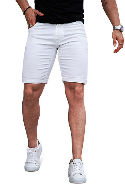 Denim Shorts Men Stretch Skinny Jean Short Pants for Men