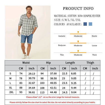 Denim Shorts Men Stretch Cuffed Skinny Jean Short Pants for Men