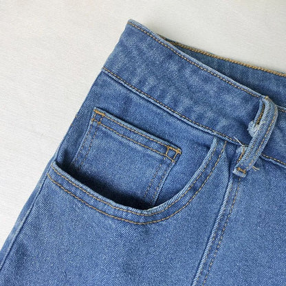 Jeansrock für Damen, verwaschener Fischschwanz-Jeansrock, Midirock