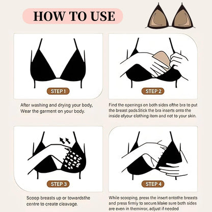 Double-sided Sticky Inserts Lightly Padded Adhesive Lifting Bras Pads