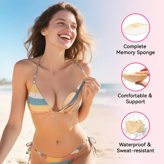 Double Sided Sticky Bra Inserts Invisible Sticky Pads for Large Breasts