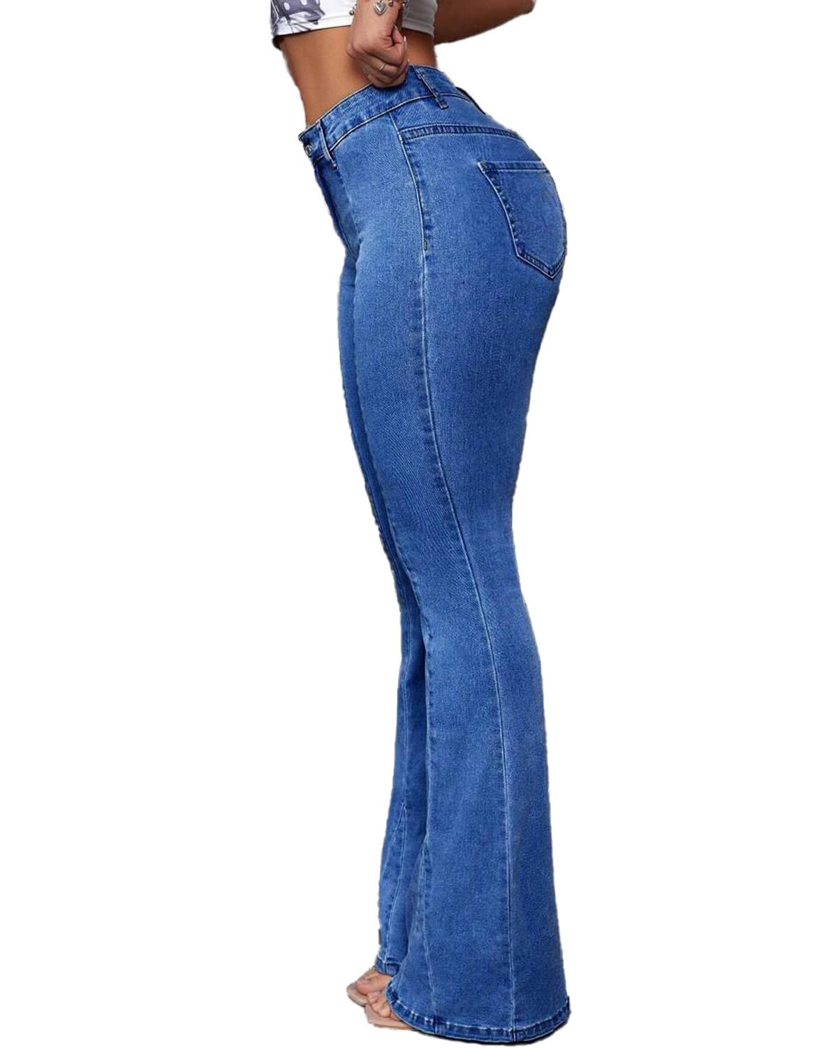 Flare Jeans for Women Bell Bottom Jeans High Waisted Denim Pants