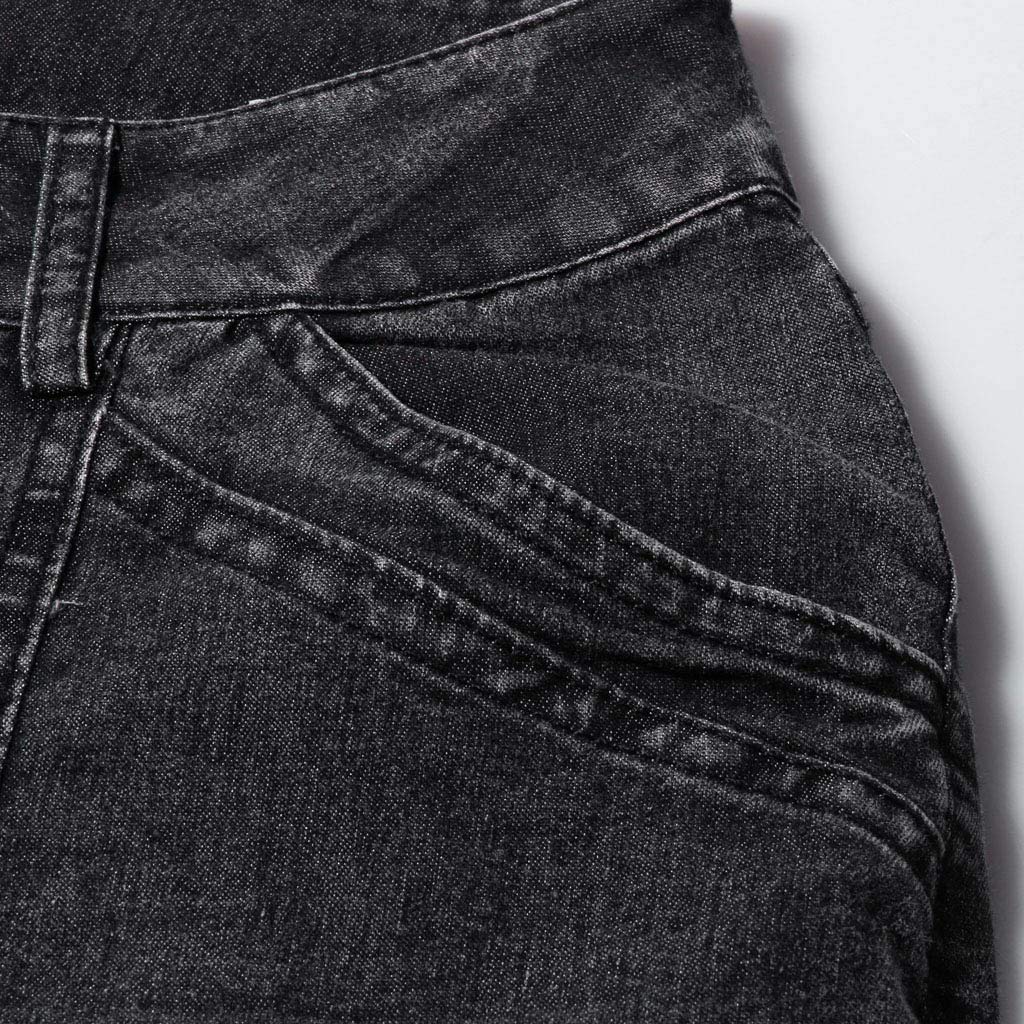 Women's Low Rise Bell Bottom Flare Jeans Retro Center Seam Slim Fit Denim Pants black color details