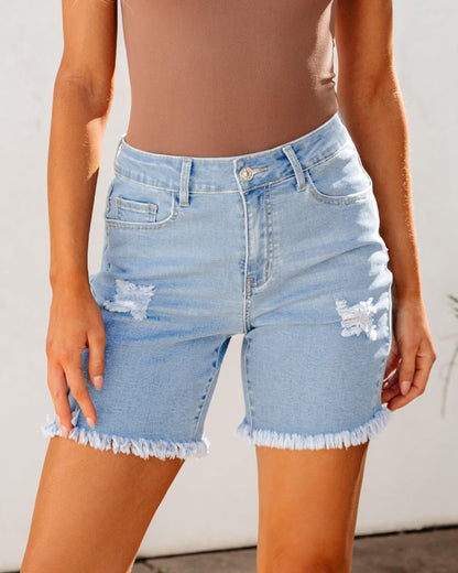 Jean Shorts for Women High Waisted Distressed Denim Ripped Shorts
