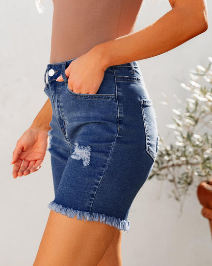 Jean Shorts for Women High Waisted Distressed Denim Ripped Shorts