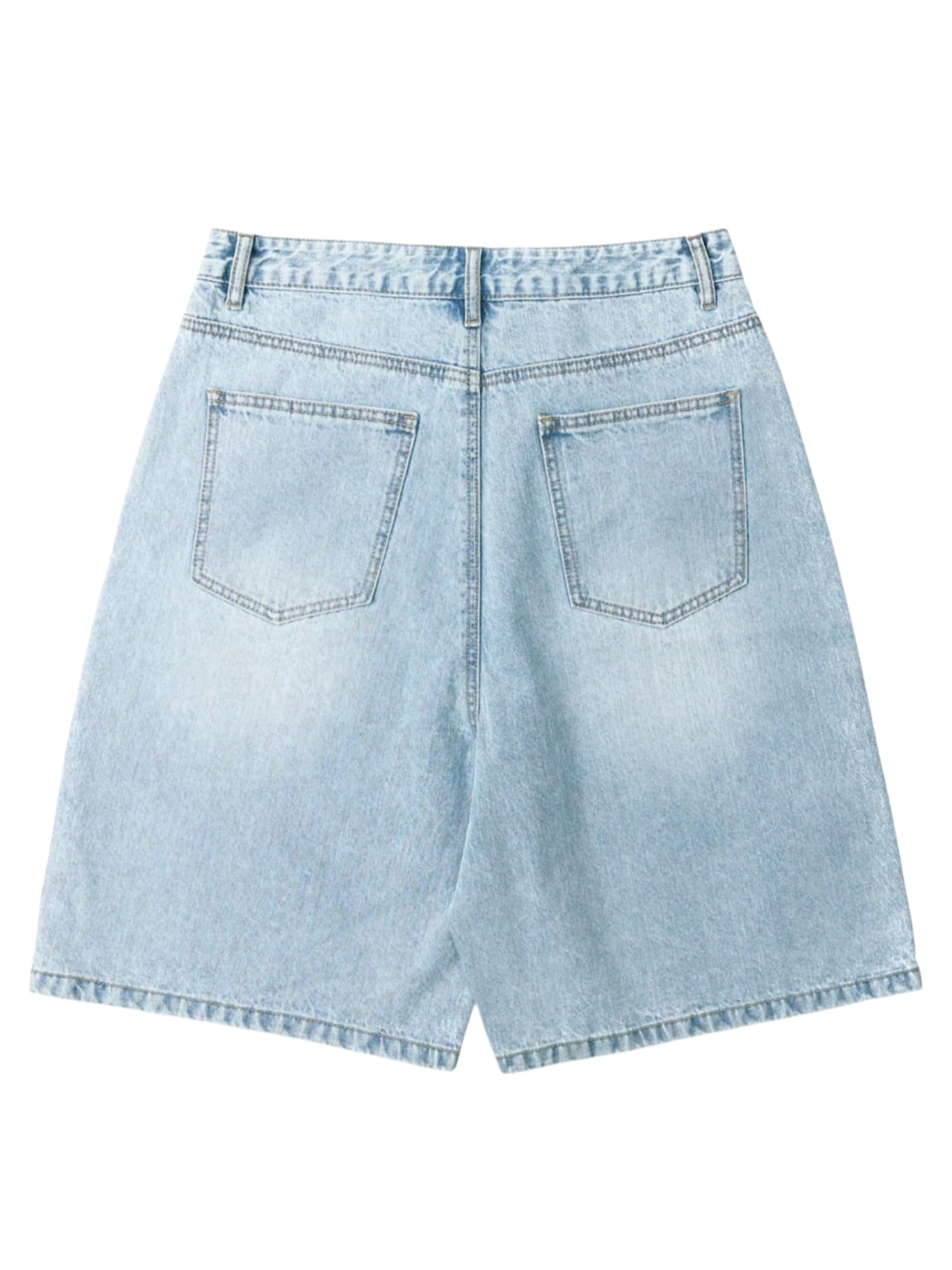 Men’s Baggy Jean Shorts Wide Leg Jorts Y2K Streetwear Hip Hop Denim Shorts