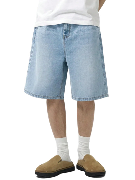 Men’s Baggy Jean Shorts Wide Leg Jorts Y2K Streetwear Hip Hop Denim Shorts