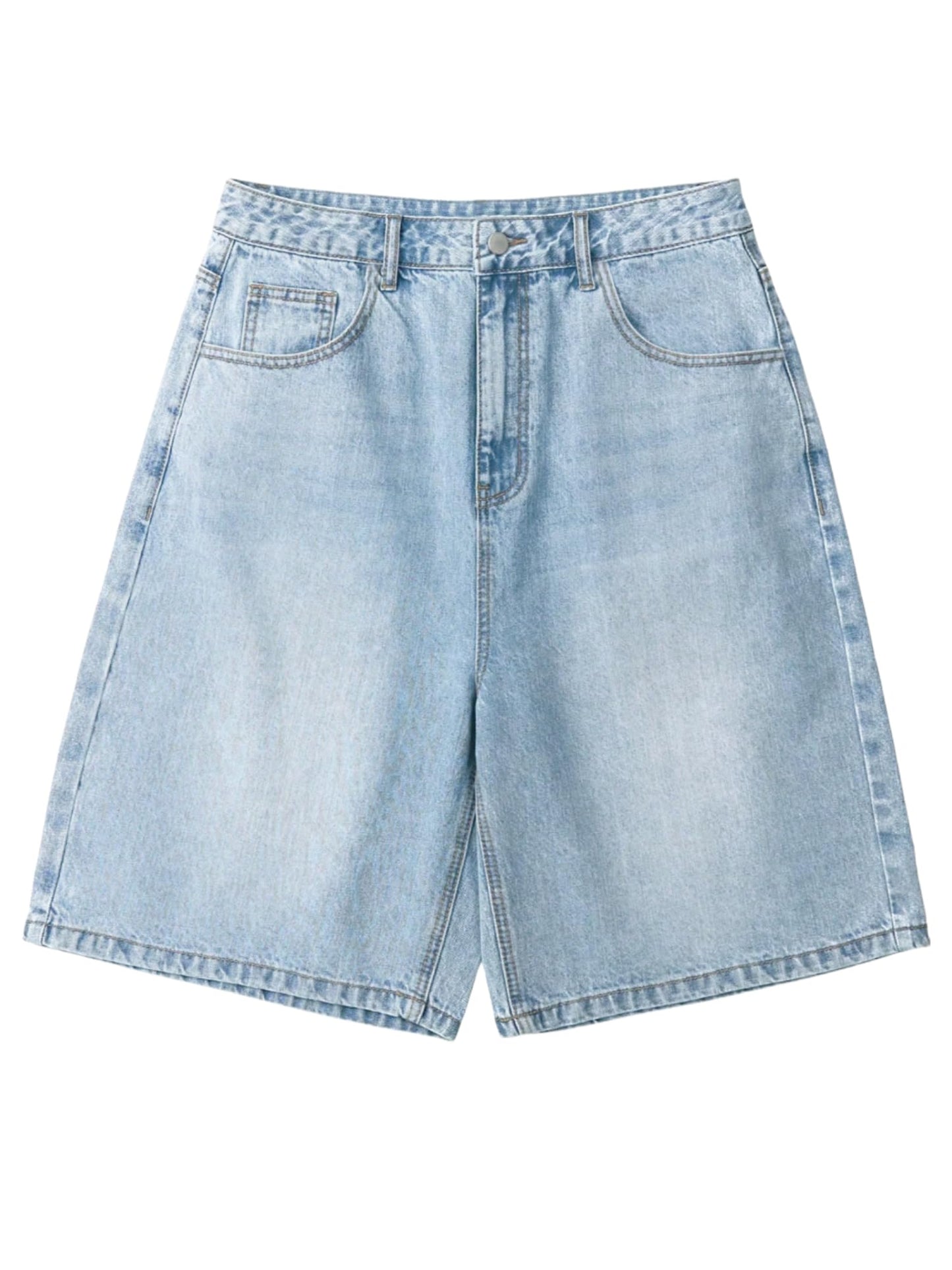Men’s Baggy Jean Shorts Wide Leg Jorts Y2K Streetwear Hip Hop Denim Shorts