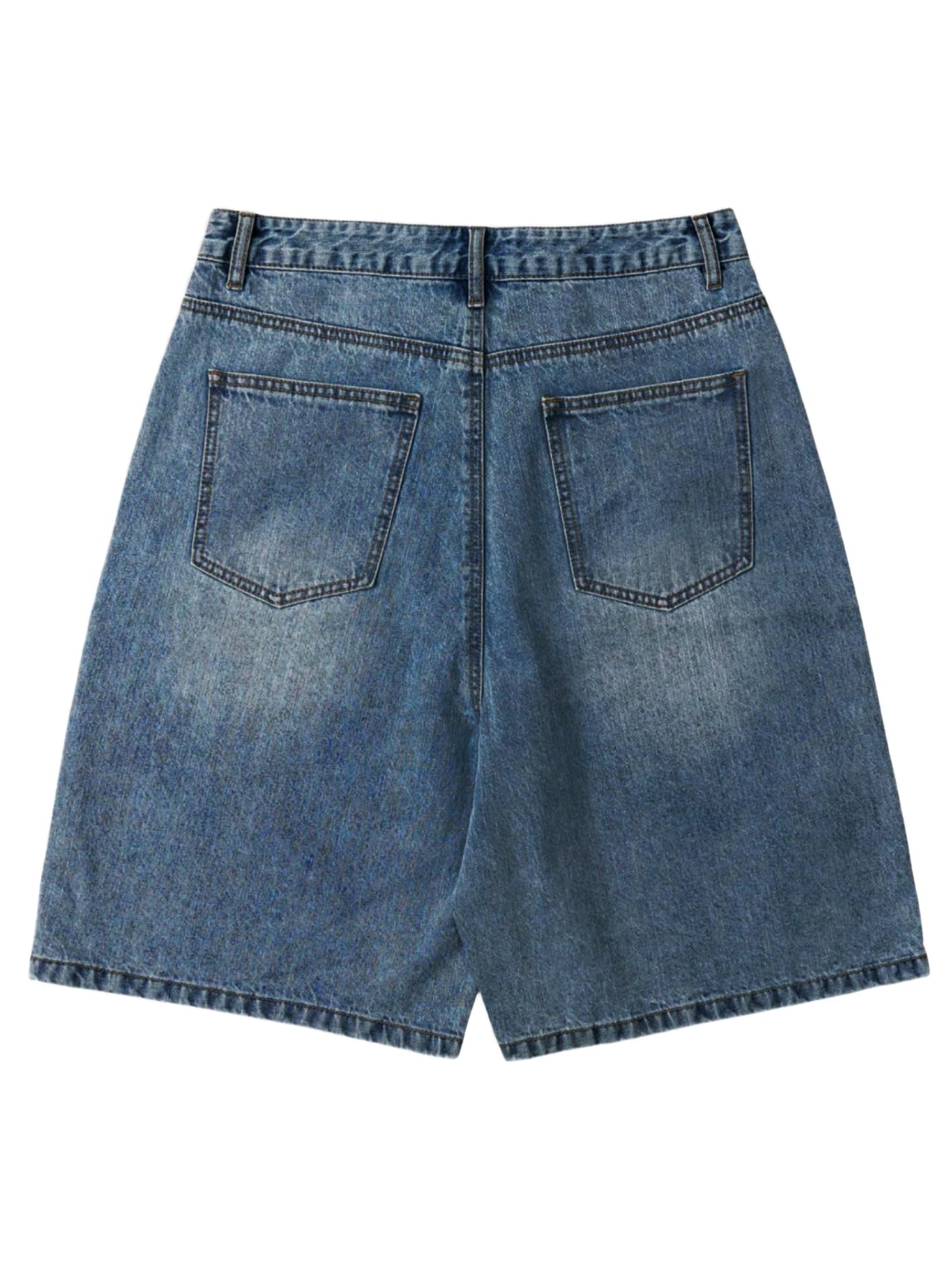 Men’s Baggy Jean Shorts Wide Leg Jorts Y2K Streetwear Hip Hop Denim Shorts