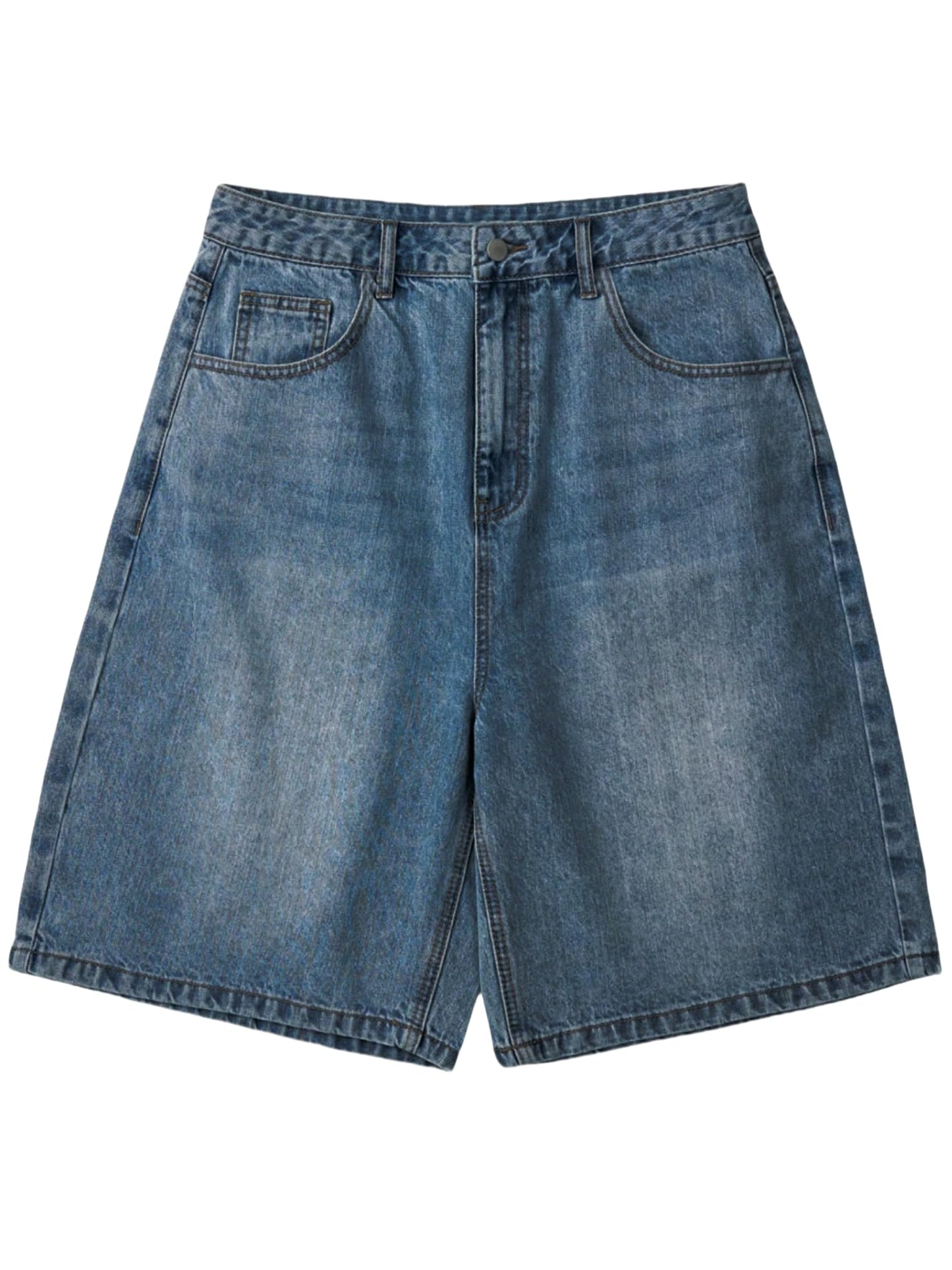 Men’s Baggy Jean Shorts Wide Leg Jorts Y2K Streetwear Hip Hop Denim Shorts