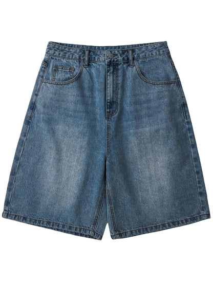Men’s Baggy Jean Shorts Wide Leg Jorts Y2K Streetwear Hip Hop Denim Shorts