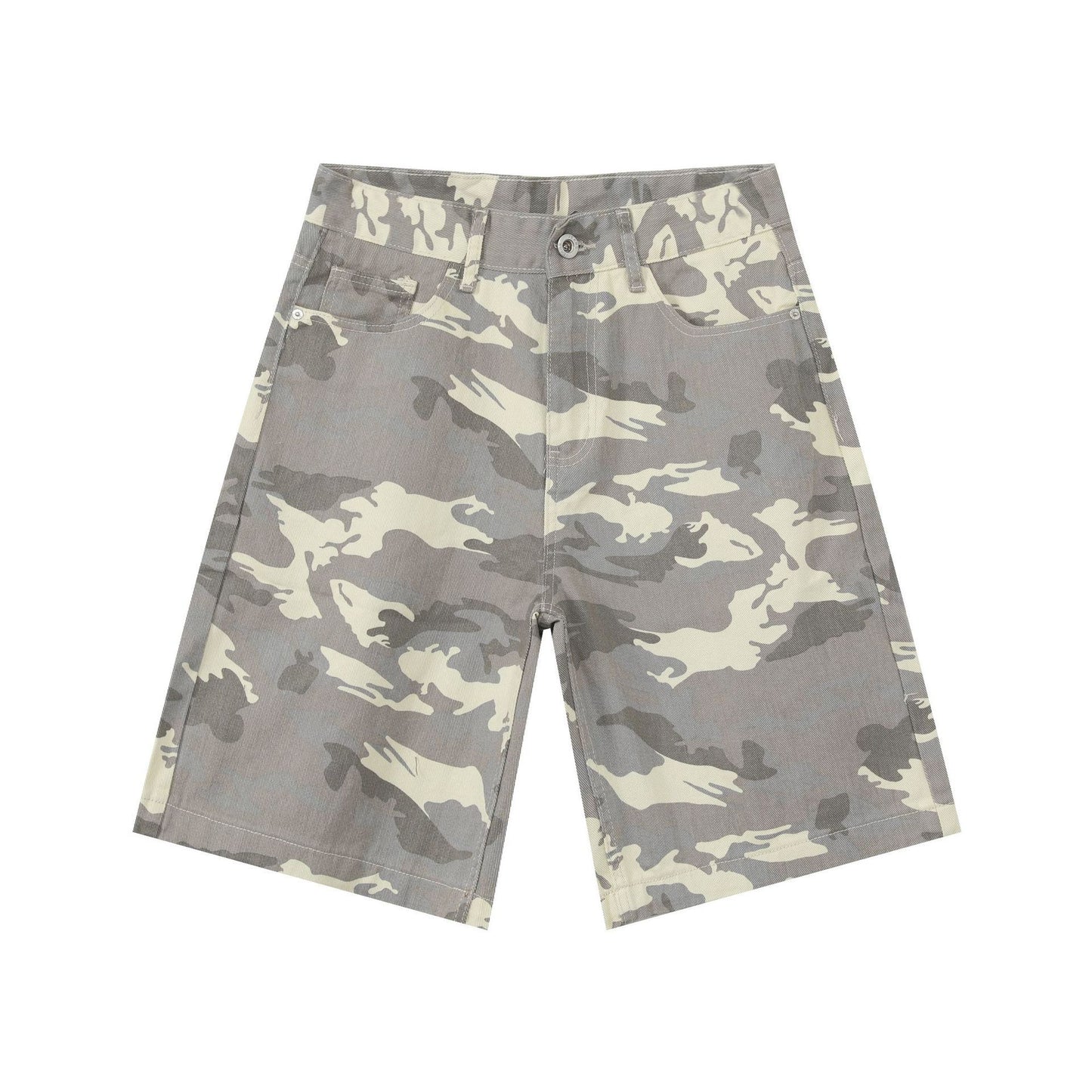 Men's Camouflage Cargo Jeans Short Stretch Relaxed Fit Denim Short Pants