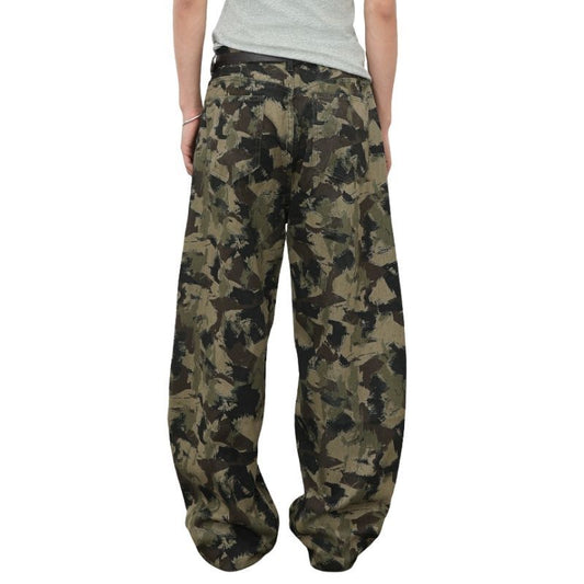 Men's Camouflage Jeans Y2K Hip Hop Baggy Jeans Wide Leg Denim Streetwear