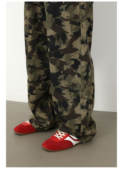 Men's Camouflage Jeans Y2K Hip Hop Baggy Jeans Wide Leg Denim Streetwear