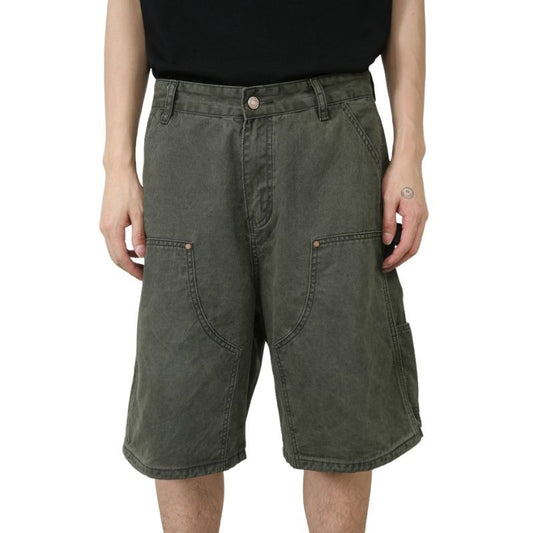 Men’s Cargo Jeans Shorts Relaxed Fit Wide Leg Carpenter Short Denim Pants