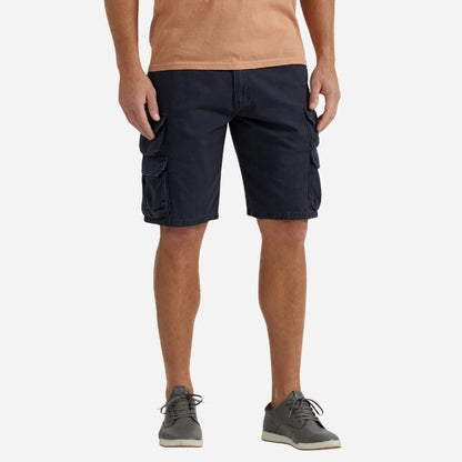 men's classic cargo shorts relaxed fit shorts in navy, front view