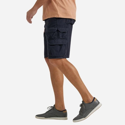 men's classic cargo shorts relaxed fit shorts in navy, side view