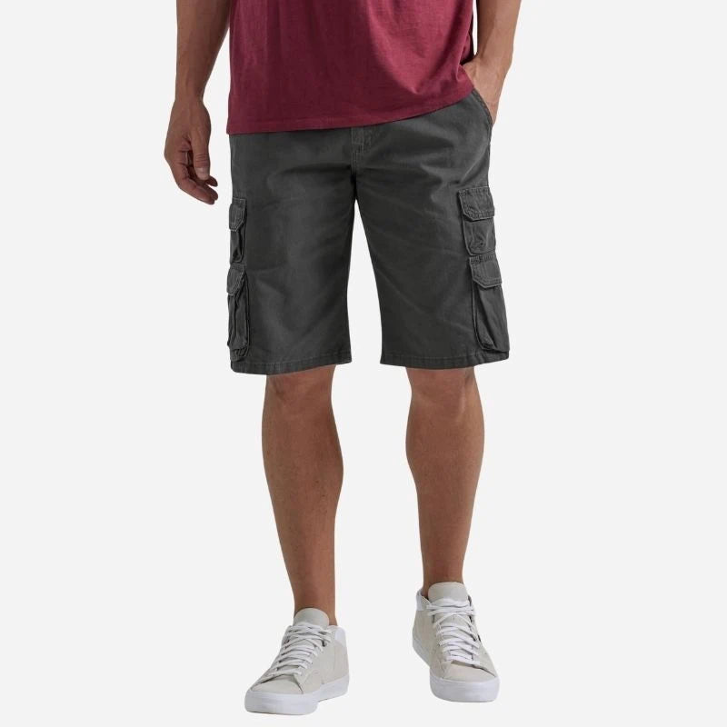 men's classic cargo shorts relaxed fit shorts in grey, front view