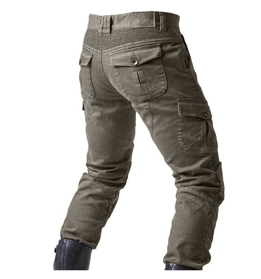 Men’s Motorcycle Protective Jeans Slim Fit Biker Punk Cargo Riding Denim Pants