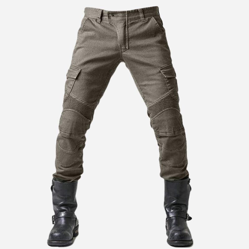 Men’s Motorcycle Protective Jeans Slim Fit Biker Punk Cargo Riding Denim Pants