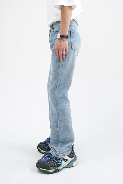 Men's Relaxed Fit Straight Leg Stretch Jeans Y2K Bell Bottom Flared Denim Jeans