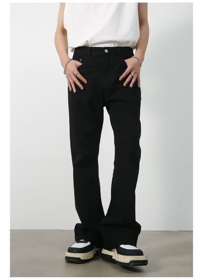 Men's Relaxed Fit Straight Leg Stretch Jeans Y2K Bell Bottom Flared Denim Jeans