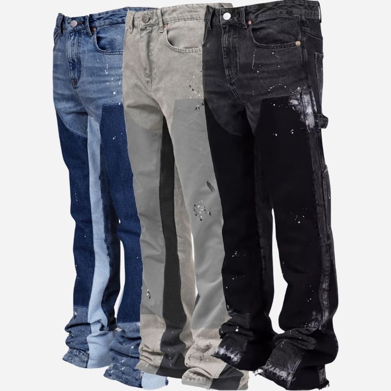 Men's straight leg denim carpenter jeans