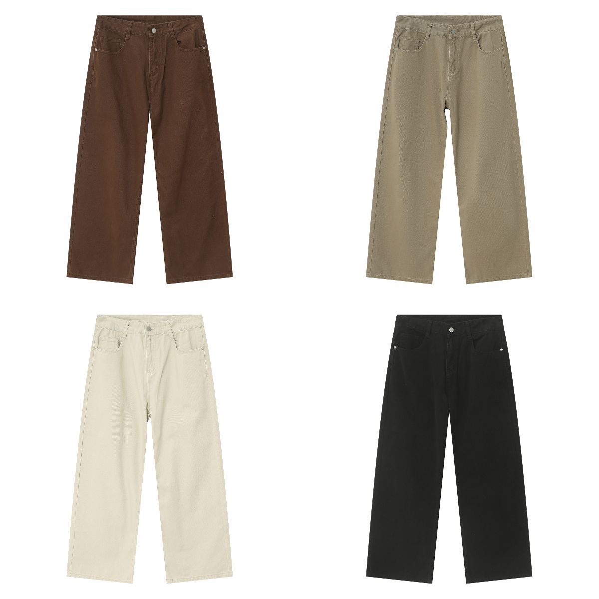 Men’s y2k straight leg baggy jeans loose fit wide denim