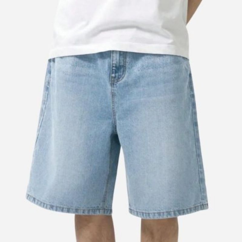 Men’s Baggy Jean Shorts Wide Leg Jorts Streetwear Hip Hop Denim Shorts