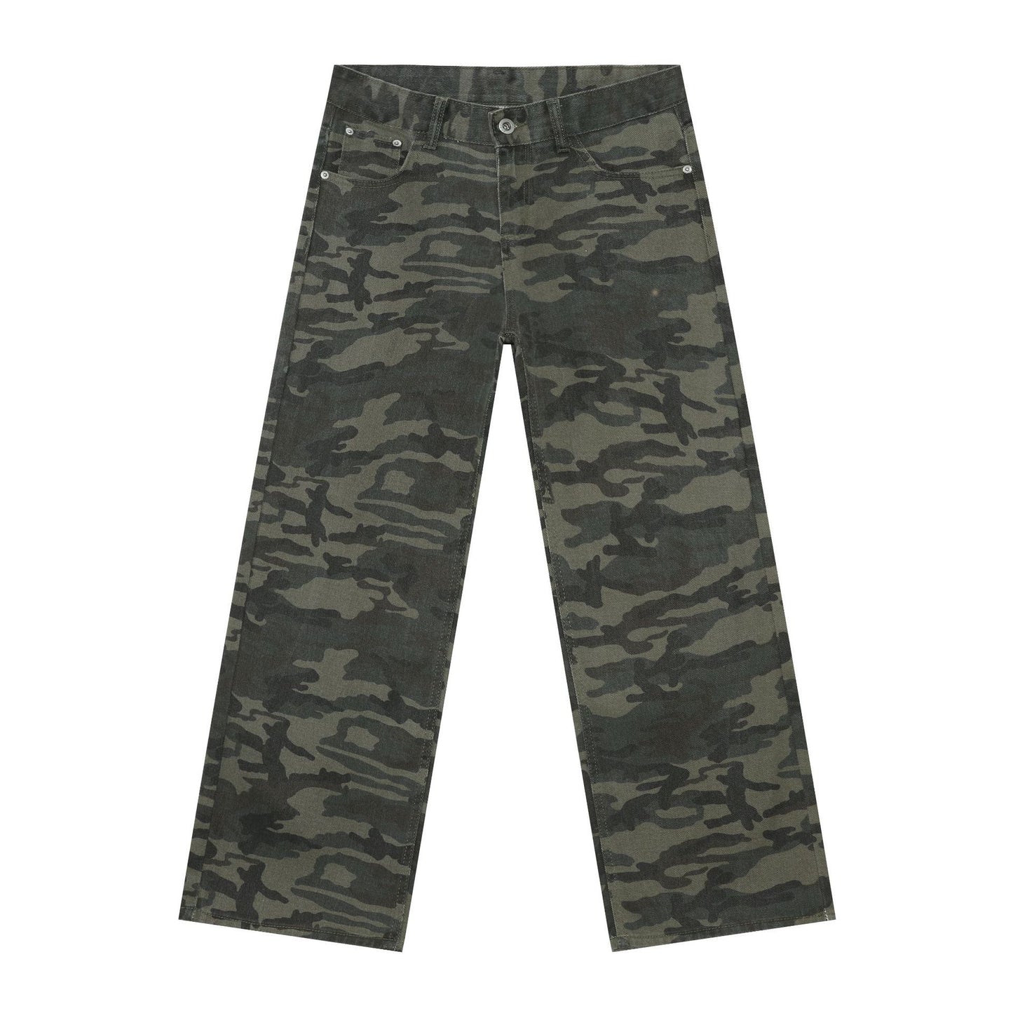 Men's Camouflage Jeans Y2K Hip Hop Baggy Jeans Wide Leg Denim Streetwear