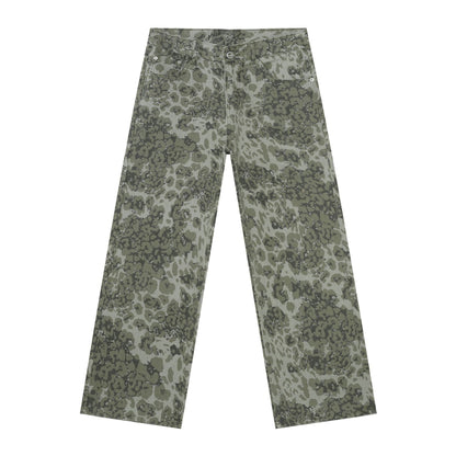 Men's Camouflage Jeans Y2K Hip Hop Baggy Jeans Wide Leg Denim Streetwear