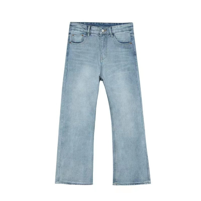 Men's Relaxed Fit Straight Leg Stretch Jeans Y2K Bell Bottom Flared Denim Jeans