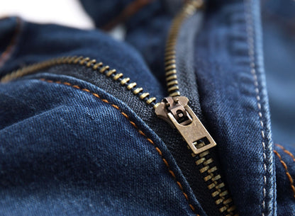 Men's Vintage Distressed Ripped Skinny Jeans Straight Leg Denim Pants