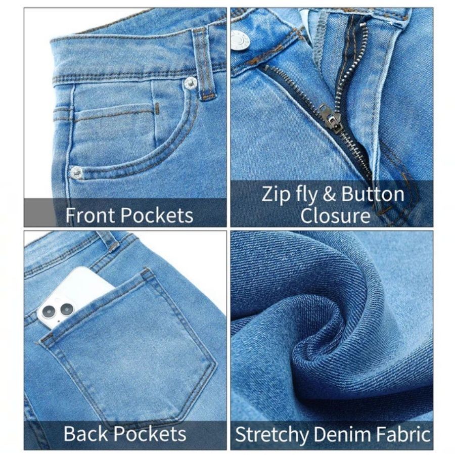 Skinny jeans women high waist high rise trousers denim pants details