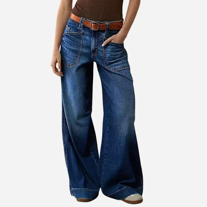 Straight wide leg baggy jeans for women loose fit denim pants