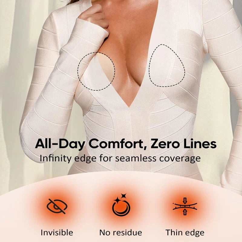 triangle nipple covers seamless coverage for deep v necklines
