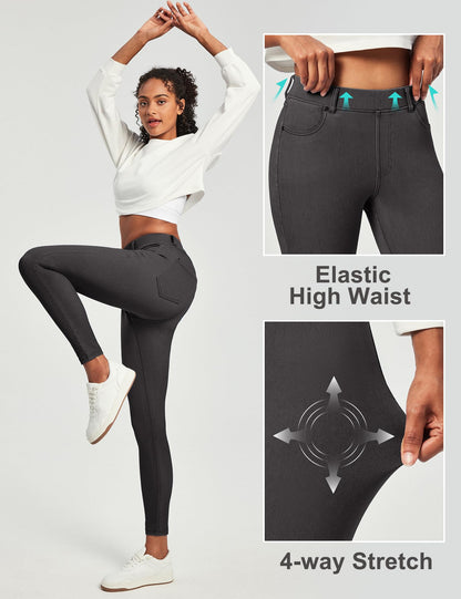 Tummy Control Stretchy Jeans Women High Waisted Pull on Denim Leggings