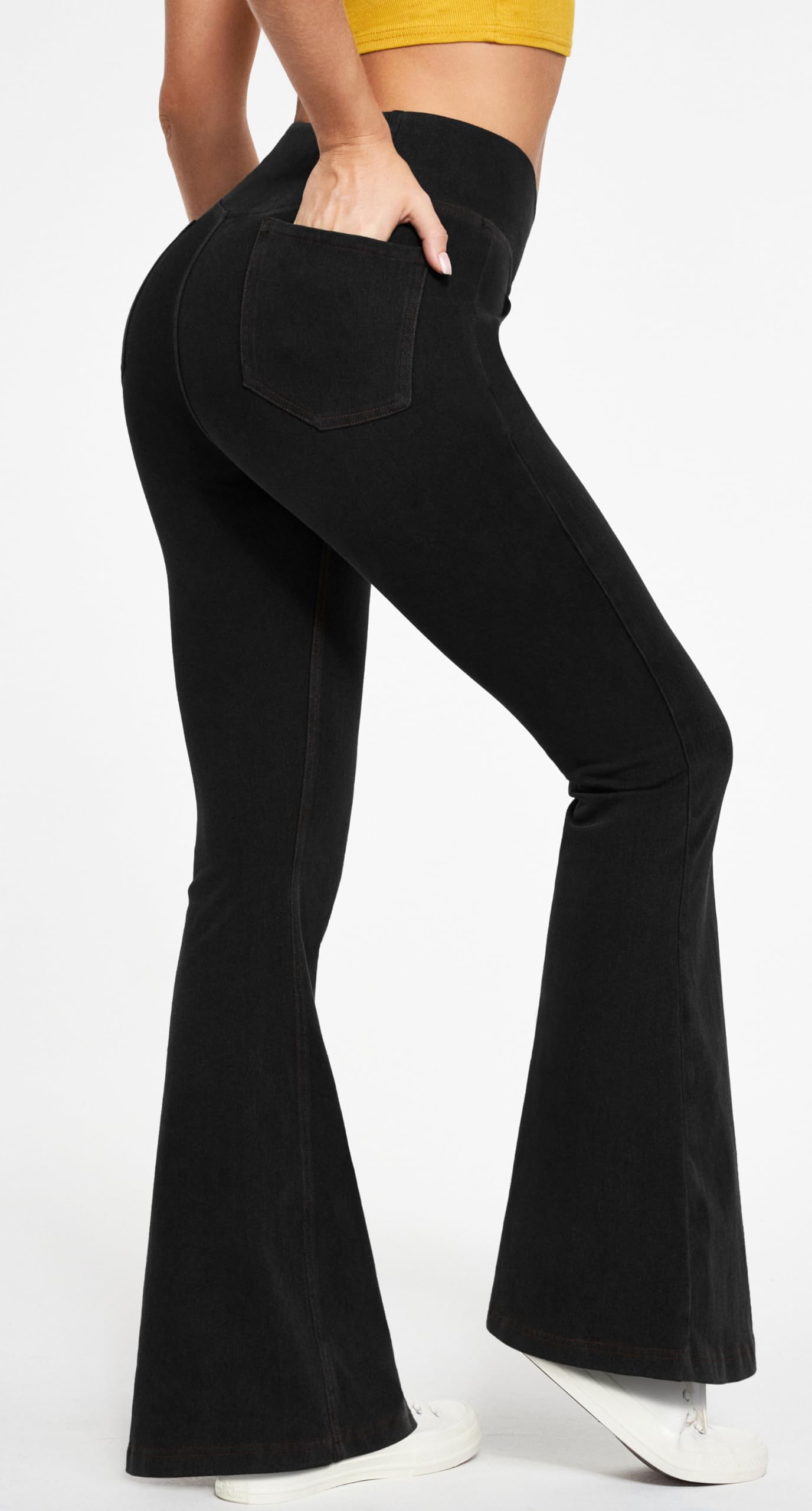 Bell Bottom Jeans Women High Waisted Flare Jeans Leggings Pants