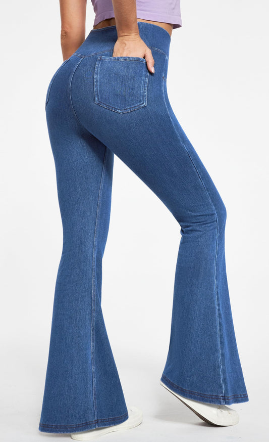 Bell Bottom Jeans Women High Waisted Flare Jeans Leggings Pants