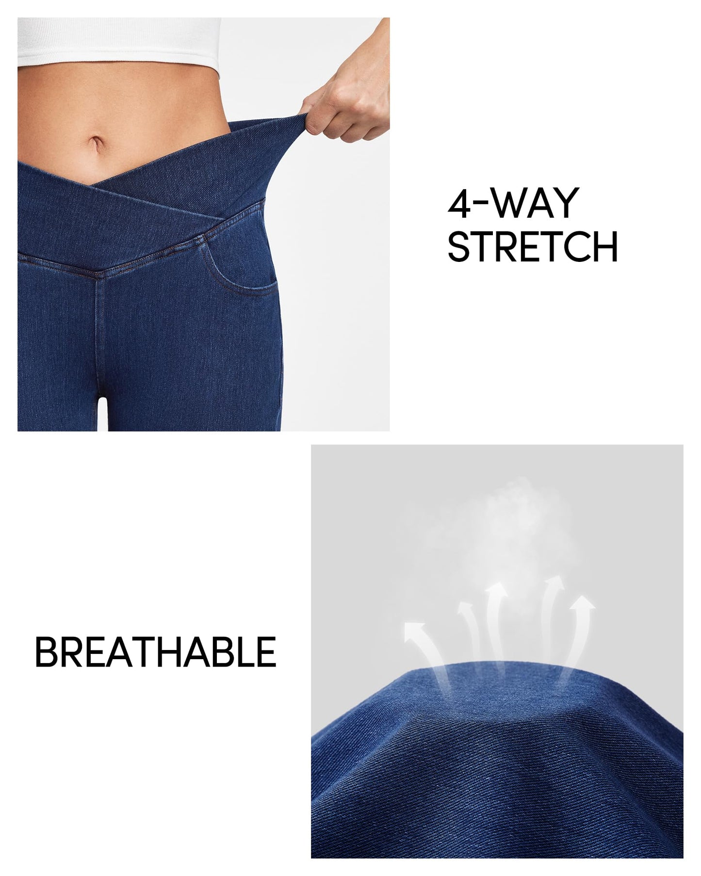 Bell Bottom Jeans Women High Waisted Flare Jeans Leggings Pants