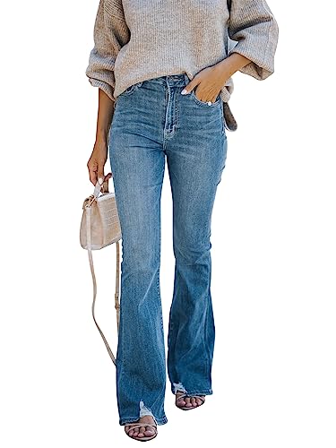 Women's Flare Bell Bottom Jeans High Waisted Bootcut Jeans Denim Pants